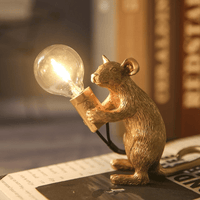 Whimsical Mouse Table Lamp | Unique Resin Design with LED Light | Playful Decor for Cozy Spaces 2