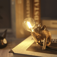 Whimsical Mouse Table Lamp | Unique Resin Design with LED Light | Playful Decor for Cozy Spaces 3