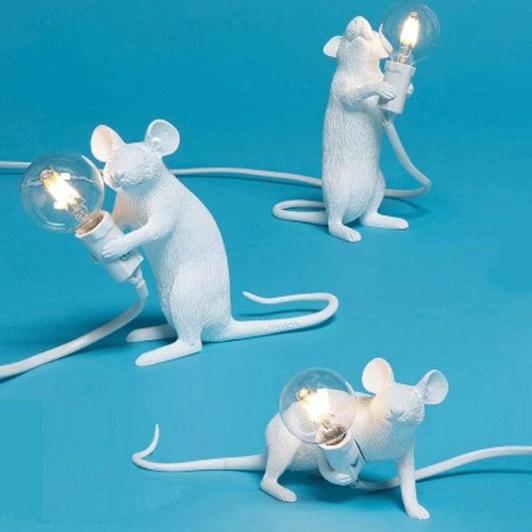 Whimsical Mouse Table Lamp | Unique Resin Design with LED Light | Playful Decor for Cozy Spaces 9