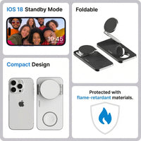 3-in-1 Wireless Charger | Fast Charging Station for iPhone, Apple Watch & AirPods with Foldable Design for Space-Saving Convenience