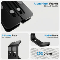 Adjustable Laptop Stand for Desk with Ergonomic Design & Foldable Feature for Comfort and Cooling