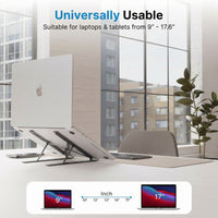 Adjustable Laptop Stand for Desk with Ergonomic Design & Foldable Feature for Comfort and Cooling