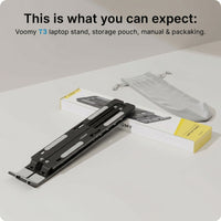 Adjustable Laptop Stand for Desk with Ergonomic Design & Foldable Feature for Comfort and Cooling