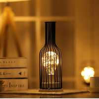 TwinkleLux | Wireless LED Table Lamp with Elegant Wine Bottle Design | Modern Steel for Cozy Ambiance 3