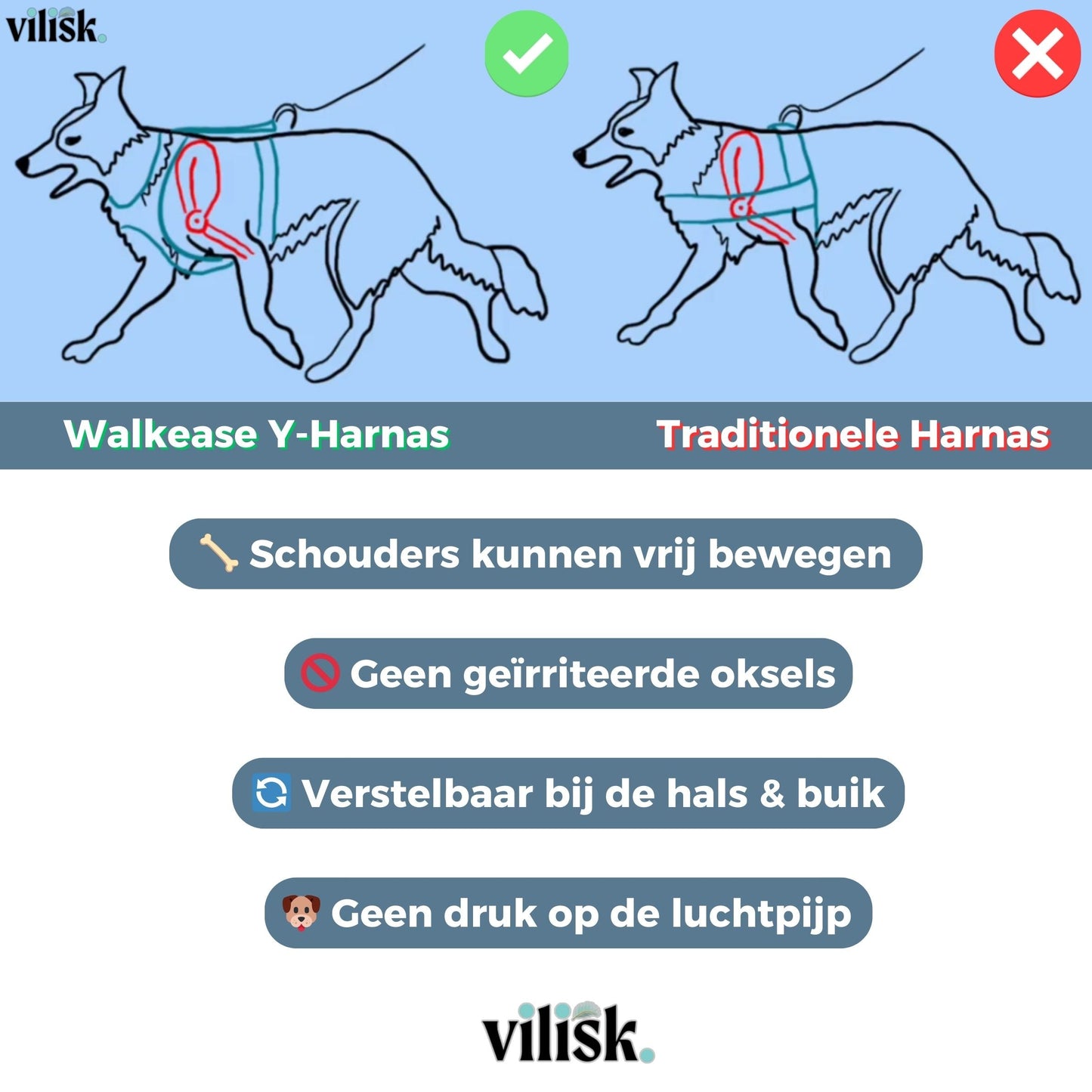 WalkEase™ Hondenharnas - Comfortabel Wandelen zonder Trekken 3