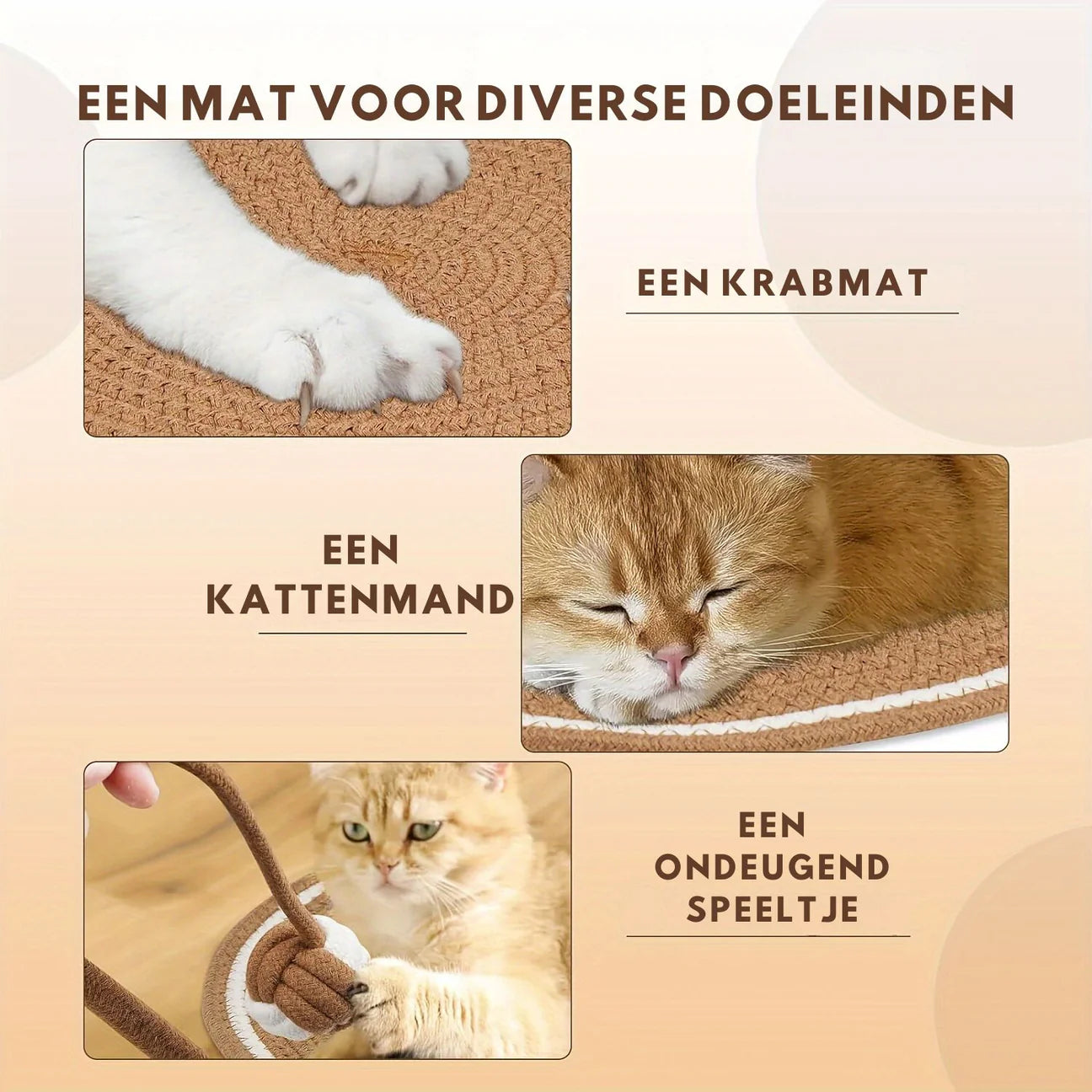 MatGuard™ Katten Krabmat Katoen – Beschermt Je Meubels