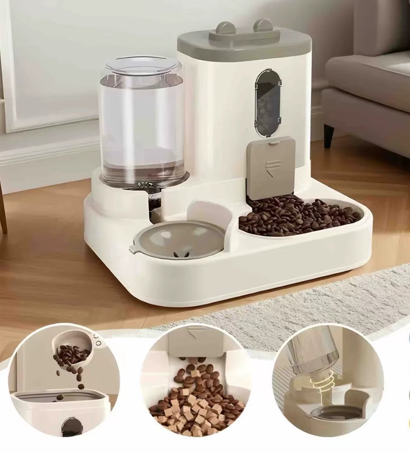 FeedFlow™ Voerbak & Waterdispenser – Altijd Vers Water