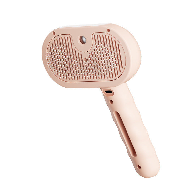 SteamPaw roze stoomborstel voor honden en katten met massage functie 