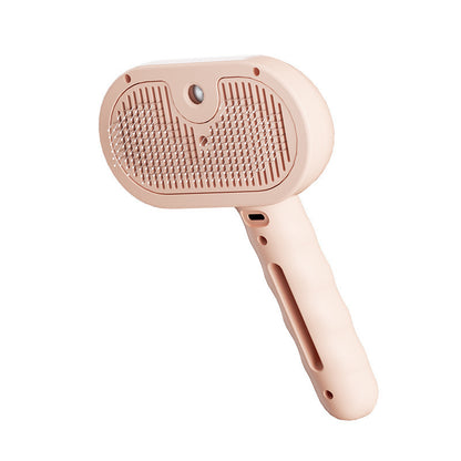 SteamPaw roze stoomborstel voor honden en katten met massage functie 