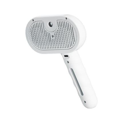 SteamPaw witte stoomborstel voor honden en katten met massage functie
